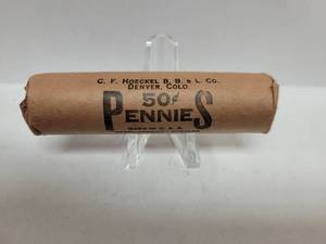 lot 460 image: 1 ROLL OF 1940S WHEAT PENNIES