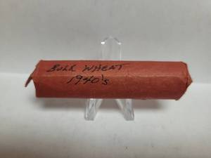 lot 485 image: 1 ROLL OF 1940S WHEAT PENNIES