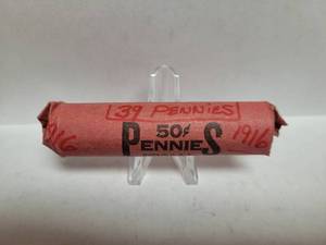 lot 492 image: 39) 1916 & (15) 1940 WHEAT PENNIES