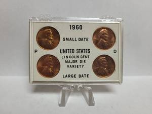lot 497 image: 1960-P&D SMALL AND LARGE DATE PENNY SET