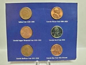 lot 500 image: 137 YEARS OF US PENNIES SET