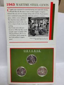 lot 501 image: 1943 WAR TIME STEEL CENTS COLLECTERS BOOKLET