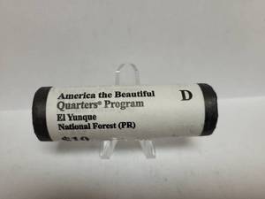 lot 510 image: 1 ROLL OF UNCIRCULATED AMERICA THE BEAUTIFUL EL YUNQUE NATIONAL FOREST QUARTERS