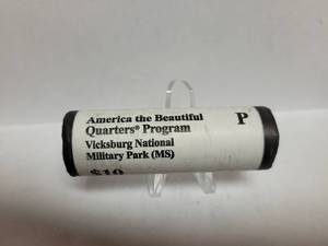 lot 511 image: 1 ROLL OF UNCIRCULATED AMERICA THE BEAUTIFUL VICKSBURG NATIONAL MILITARY PARK QUARTERS