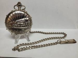 lot 528 image: LIONEL TRAIN 100TH ANNIVERSARY POCKET WATCH