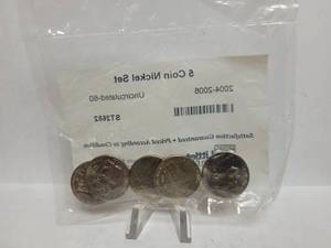 lot 545 image: 2004-2006 UNCIRCULATED 5-COIN NICKEL SET