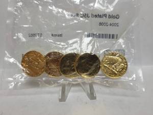 lot 547 image: 2004-2006 GOLD PLATED JEFFERSON NICKEL SET