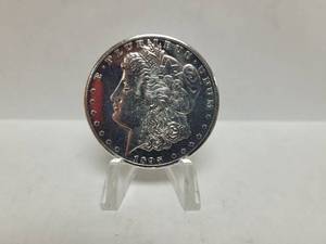 lot 565 image: REPLICA-1895 MORGAN DOLLAR P TRIBUTE PROOF