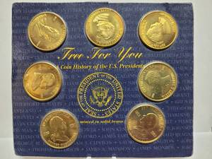 lot 579 image: READERS DIGEST COIN HISTORY OF THE US PRESIDENTS--SOLID BRASS COINS