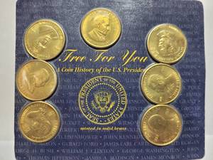 lot 580 image: READERS DIGEST COIN HISTORY OF THE US PRESIDENTS--SOLID BRASS COINS