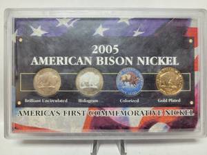 lot 585 image: 2005 AMERICAN BISON NICKEL SET