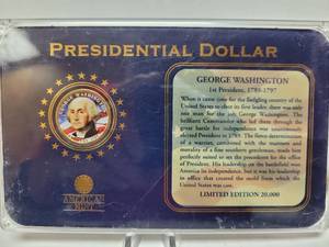 lot 589 image: GEORGE WASHINGTON COLORIZED PRESIDENTIAL DOLLAR