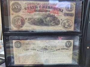 lot 596 image: 2-ANTIQUE PAPER NOTES AS PICTURED