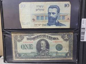lot 603 image: 2-ANTIQUE PAPER NOTES AS PICTURED