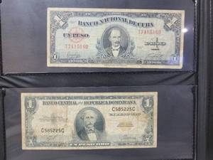 lot 605 image: 2-ANTIQUE PAPER NOTES AS PICTURED