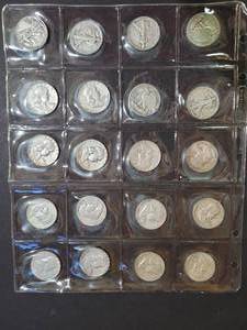 lot 620 image: 20) 90% SILVER HALF DOLLARS