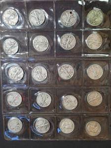 lot 621 image: 20) 90% SILVER HALF DOLLARS
