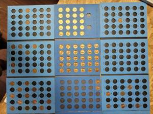 lot 660 image: 3) LINCOLN MEMORIAL CENT BOOKS WITH (80) PENNIES