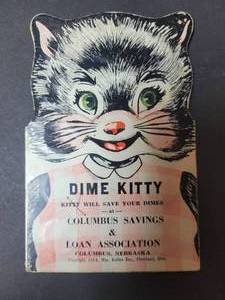 lot 630 image: VINTAGE DIME KITTY DIME SAVINGS BOOKLET