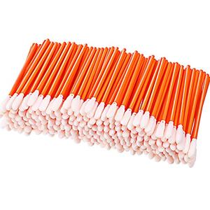 lot 12022 image: 200 Pieces Foam Swab Cleaning Swab Foam Tips Sponge Stick for Inkjet Printer Print Head Camera Optical Lens Optical Equipment (Orange,9.3 cm)