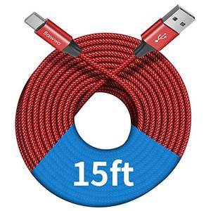 lot 12026 image: Baiwwa  15ft4.6m  Extra Long USB C Cable, Premium Nylon Braided USB A to Type C Cable Charger Cord Compatible with Samsung Galaxy Note Tab, Moto, LG, Pixel and More USB C Smartphone & Tablet