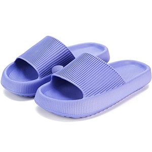 lot 12043 image: rosyclo Cloud Slippers for Women and Men, Pillow House Slippers Soft Comfortable Cushioned Lightweight Home Shower Shoes Womens Cloud Slide Sandals for Ladies Indoor, Size 9 9.5 Lavender