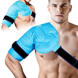lot 12059 image: Shoulder Ice Pack for Rotator Cuff Injuries, Reusable Shoulder Cold Pack, Ice Packs Shoulder Wraps for Sports Injuries, Hot Cold Therapy Shoulder Brace for Left or Right Shoulder