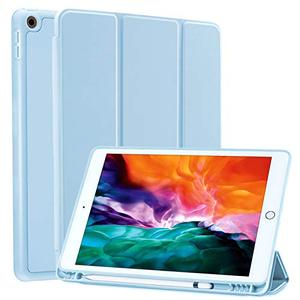 lot 12066 image: SIWENGDE Compatible for iPad 10.2 inch 9th8th7th Generation Case(202120202019) with Pencil Holder, Slim Soft TPU Smart Trifold Stand Protective Full Body Cover, Auto SleepWake(Light Blue)