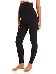 lot 12076 image: V VOCNI Maternity Leggings Buttery Soft Stretchy Over The Belly Lounge Workout Leggings Black Large
