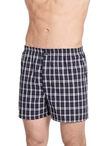 lot 12080 image: Jockey Mens Underwear Classics Full Cut 5 Boxer - 3 Pack, Navy TartanClassic Red TartanNavy Windowpane, L