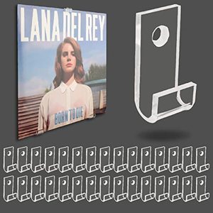 lot 12091 image: BiJun Vinyl Record Display Shelf Wall Mount, 30 Pack Minimalist Acrylic Vinyl Holder Wall Record Wall Display Stand for LP Albums, CD Display, Card Collection Display Shelves (Clear)