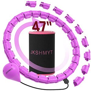 lot 12106 image: JKSHMYT Smart Weighted Fit Hoop Plus Size for Adults Weight Loss, Hula Circle-2 in 1 Infinity Fitness Hoop, 24 Links Detachable & Size Adjustable, with Ball Auto Rotate 360 Degree for Women
