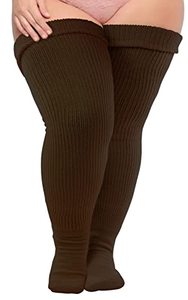lot 12113 image: Neoviancia Plus Size Thigh High Socks for Thick Thighs Women- Thigh Highs Widened Extra Long Thick Knit Socks