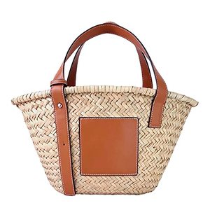 lot 12114 image: JAYAVENTURA Small Straw Basket Bag for Women PU Leather Strap Raffia Woven Tote for Summer Beach