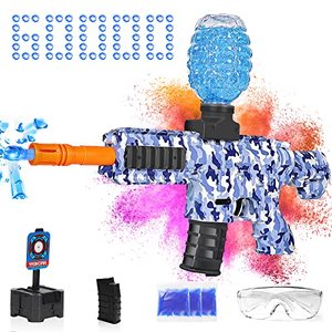 lot 12120 image: NLFGUW Electric Gel Ball Blaster Toys,Eco-Friendly Splatter Ball Blaster with 60000 Water Beads,Automatic Outdoor Toys for Activities Team Game,for Adults and Kids Ages 12(Blue)