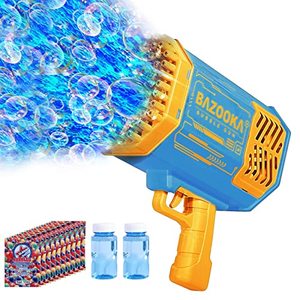 lot 12121 image: Bubble Machine Gun Kids Toys, 69 Holes Bubble Gun with Colorful Lights and Thousands Bubbles, Party Favors Christmas Gifts for Girl Boy
