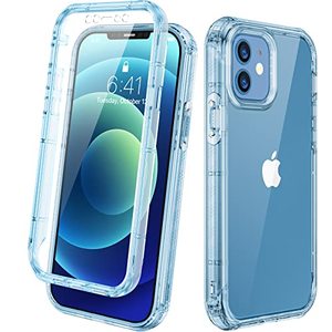 lot 12128 image: Diaclara Designed for iPhone 12 Mini Case, Full Body Rugged Case with Built-in Touch Sensitive Anti-Scratch Screen Protector, Soft TPU Bumper Case for iPhone 12 Mini 5.4 (Clear Blue)