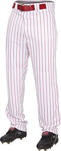 lot 12130 image: Rawlings PRO 150 Series Game Baseball Pant, Youth, Pinstripe, Full Length, WhiteRed, Large
