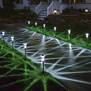 lot 12146 image: LIANGLOME Solar Lights Outdoor -IP65 Waterproof Solar Pathway Lights Stainless Steel Outdoor Solar Lights for Yard Patio Lawn Walkway and Landscape Cool White (6 Pack)