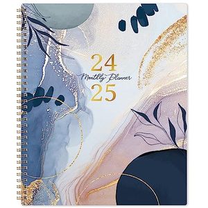 lot 12169 image: 2024-2025 Monthly PlannerCalendar - Monthly Planner 2024-2025, Jan. 2024 - Dec. 2025, 8.5 x 11, 24-Month Planner with Pocket & Label, Thick Paper, Monthly Tabs, Twin-Wire Binding - Leaf Sand
