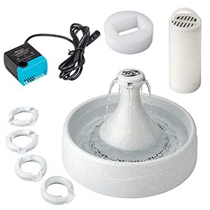 lot 12177 image: PetSafe Drinkwell 360 Multi Pet Drinking Fountain - Customizable Automatic Water Dispenser for Cats and Dogs - 128 oz Fresh, Filtered Water Capacity for Healthy Pets - Filter Included