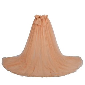 lot 12191 image: Women 5-Layers Tulle Tutu Long Train Skirts Wedding Party Cocktail Prom Bandage Mesh Maxi Dress