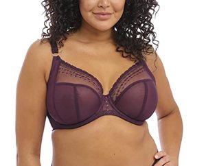 lot 12201 image: Elomi Matilda Banded Plunge Underwire Bra (8900),40J,Wine Diamond