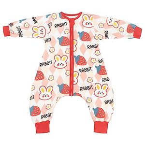 lot 12211 image: ZIGJOY Baby Sleep Bag with Feet Hip Zipper 1.5 TOG Wearable Blanket with Long Sleeve 100% Cotton Sleep Sack for All Seasons 4-6T Infant Toddler Pajamas for Girl Boy Rabbit