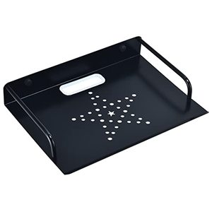 lot 12232 image: Floating Entertainment Center Shelves Wall Mounted Small Projector Shelf Metal Router Rack AV Shelf Under The TV for Cable Boxes, DVD Player, Games Consoles, TV Box (Storage Size10.27x8.07)