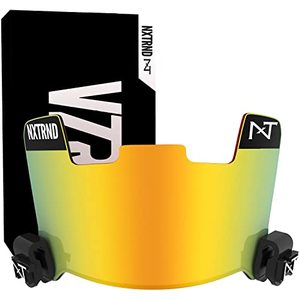 lot 12237 image: Nxtrnd VZR1 Football Visor, Flat Lens Technology, Fits Adult & Youth Football Helmets (Gold)