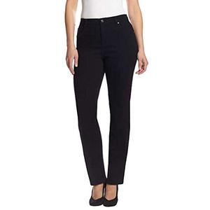 lot 12249 image: Gloria Vanderbilt Womens Amanda Classic High Rise Tapered Jean, Black, 6