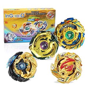 lot 12263 image: Ingooood Metal Master Fusion Gyro Toys for Kids, 4X High Performance Tops Attack Set with Launcher and Grip Starter Set and Arena