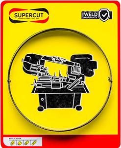 lot 12292 image: Supercut Bandsaw Blade Made in The USA 93-inch X 34-inch X .035-inch, 5-8 TPI Bimetal Blade for Cutting Mild Steel, Stainless Steel, and General Purpose Materials