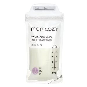 lot 12339 image: Momcozy Breastmilk Storing Bags, Temp-Sensing Discoloration Milk Storing Bags for Breastfeeding, Disposable Milk Storage Bag with 6 Ounce Self Standing, No-Leak Milk Freezer Storage Pouches, 120pcs
